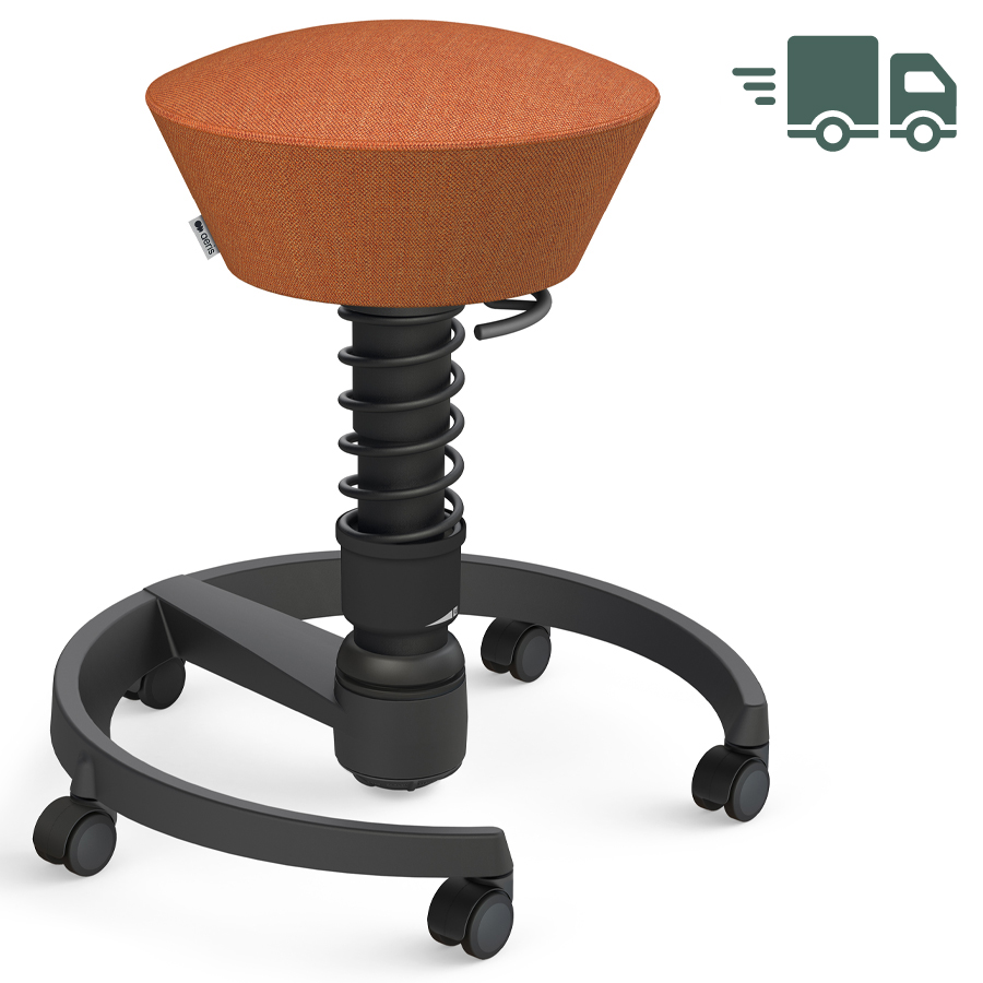 Aeris Swopper Capture Wolle orange-rot meliert - Rollen - Gestell schwarz