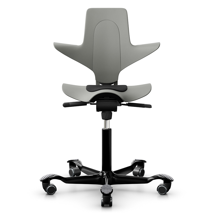 HAG Capisco Puls Clay mit Sitzkissen schwarz und Gestell schwarz