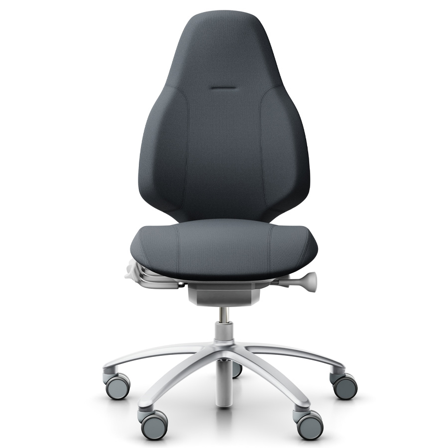 RH Mereo 220 silver-grey mit hoher Rückenlehne - Stoff select grau - Frontansicht