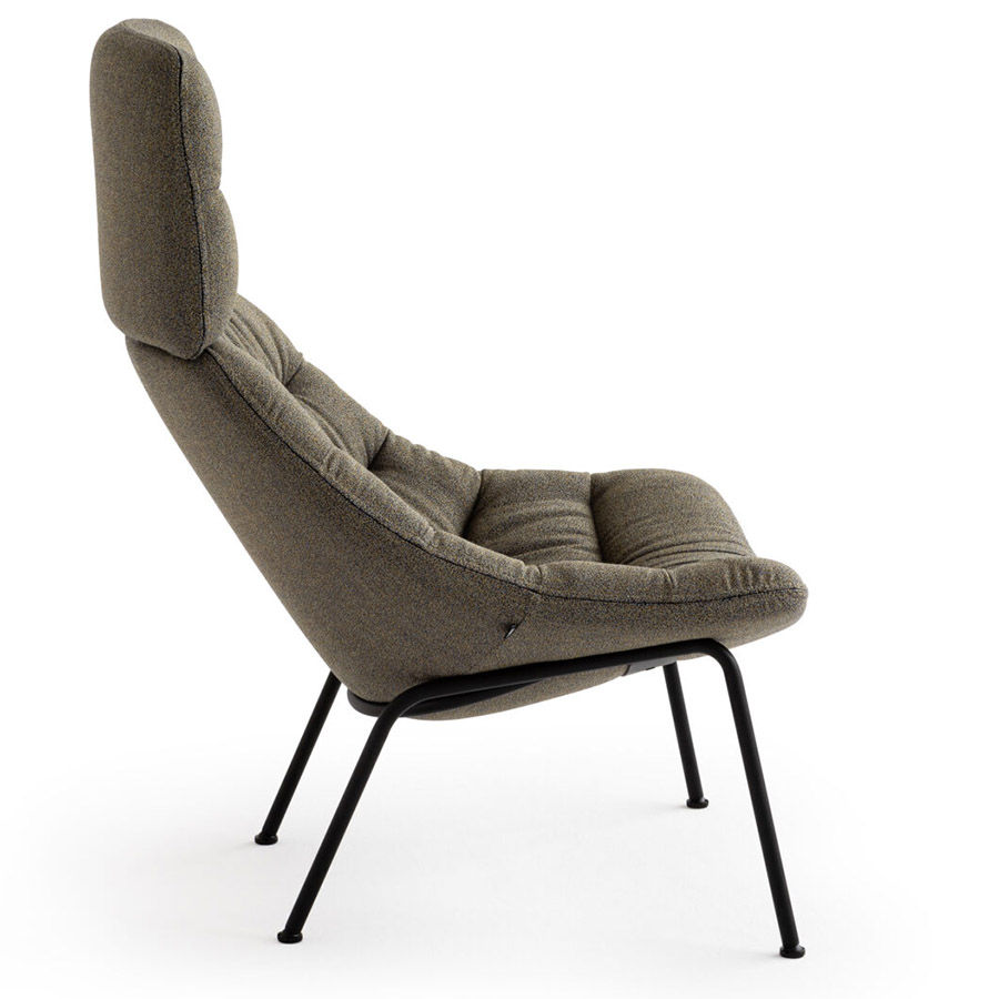 Noti Mishell Soft XL Sessel mit Vierfußgestell Stoff Melange Nap 371