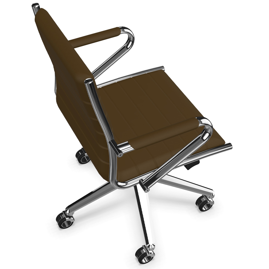 Sitland Classic Managerstuhl Leder dunkelbraun mit Armlehnen