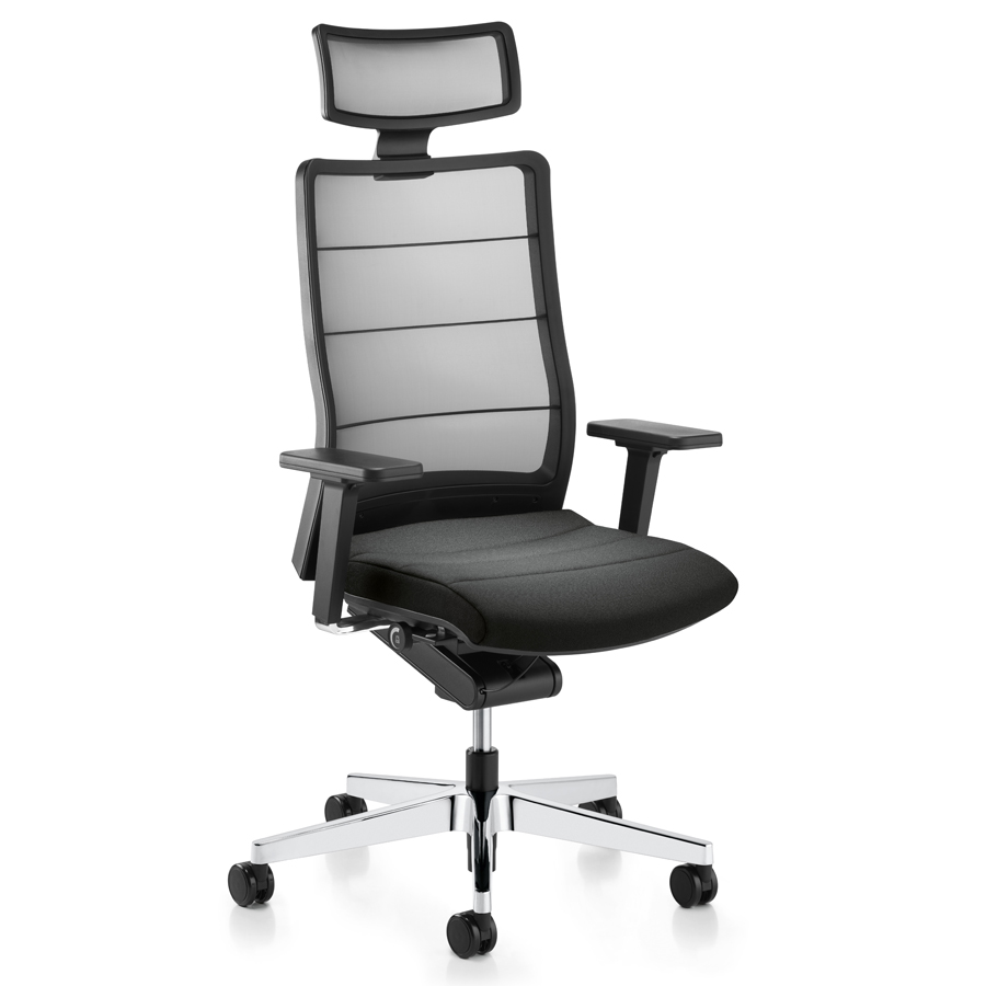 Interstuhl AirPad (3C72) mit Kopfstütze - T-Armlehnen