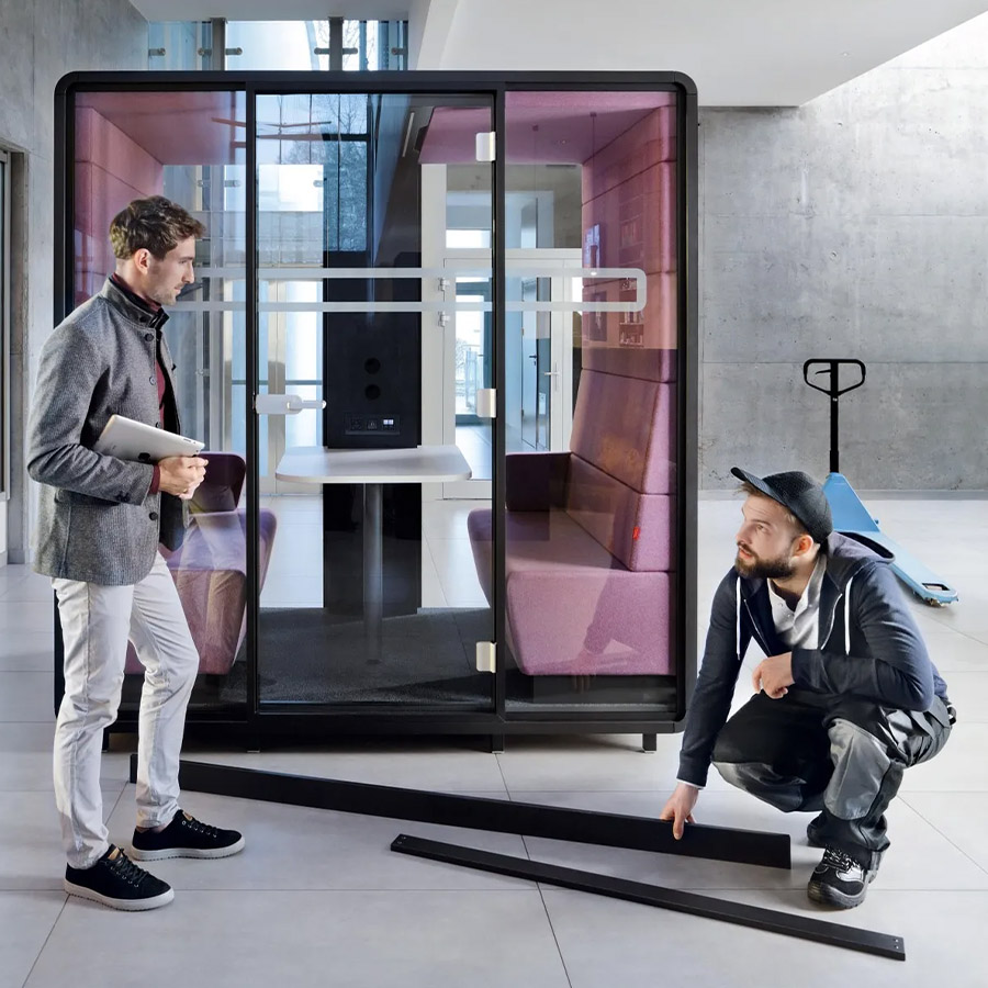 Hushoffice Hushmeet Akustikbox konfigurierbar in Wool Orchid