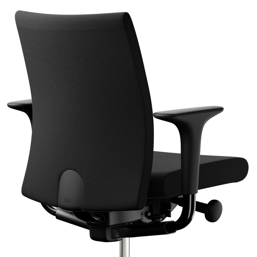 HAG Creed 6004 Bürostuhl schwarz | Mittelhohe Polsterrückenlehne | Bezugsstoff Select | Nahaufnahme