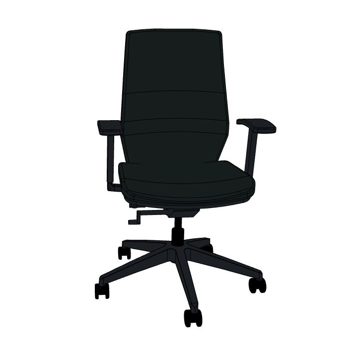 König + Neurath JET II Drehstuhl mit Softpolster in schwarz