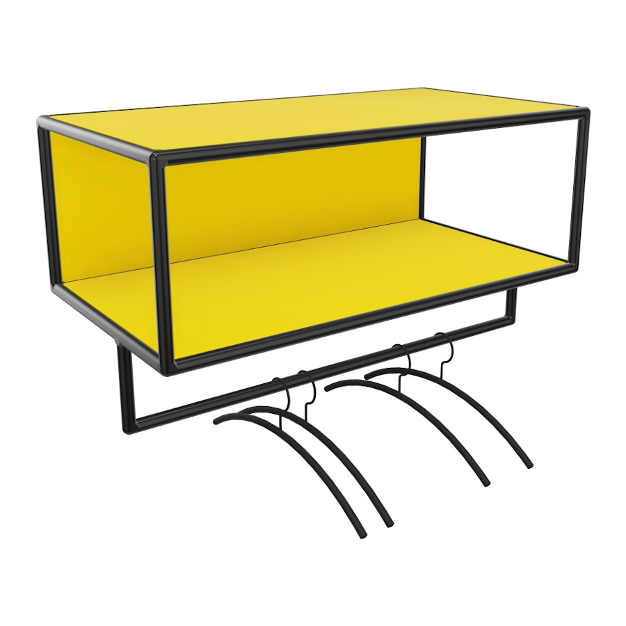 Bosse >Garderobe Black Edition Breite 80 cm in Le Corbusier