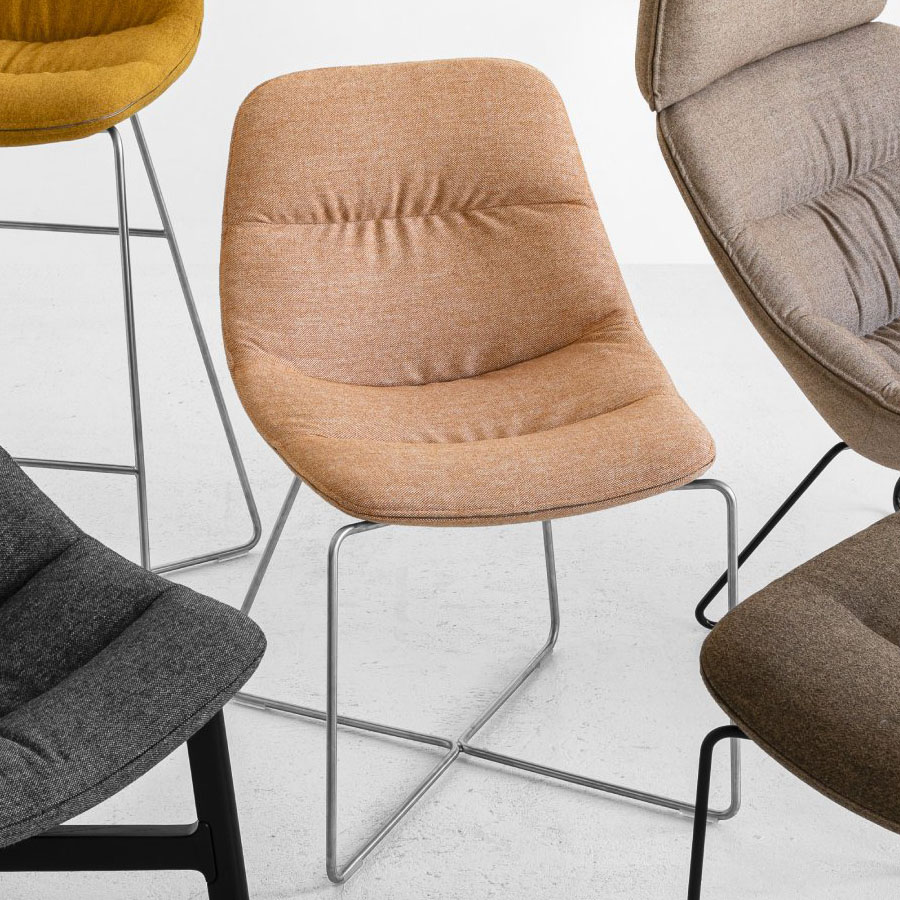 Noti Mishell Soft Stuhl | Konferenzstuhl | Esszimmerstuhl | Kufengestell | Konfigurator