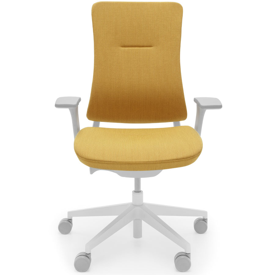 Profim Violle 130 SFL mit Polsterrücken hellgrau und Bezug NEXT gelb