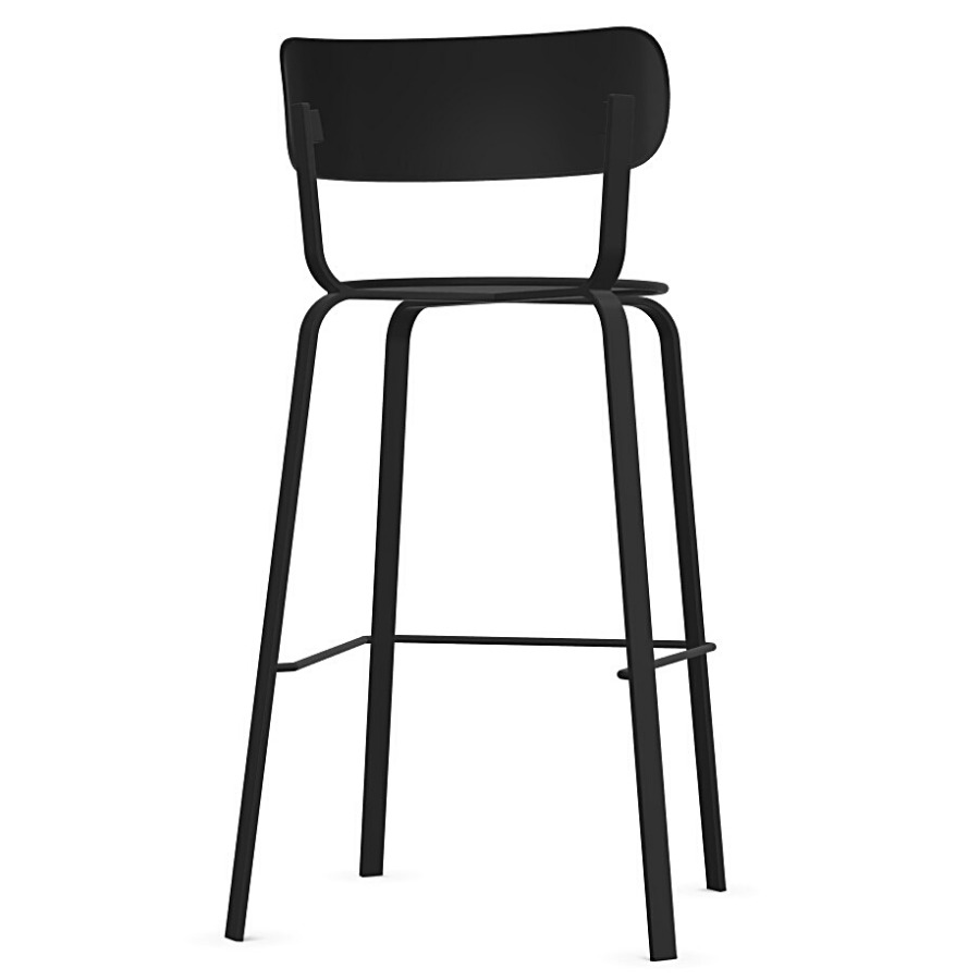 lapalma STIL S49 Barhocker 75 cm Farbe schwarz - Rückansicht