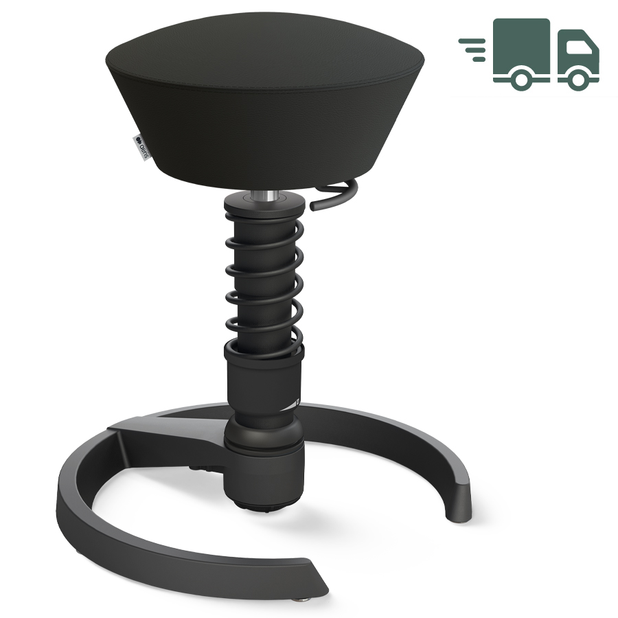 Aeris Swopper Kunstleder Uruguay schwarz mit Gleitern - High-Feder