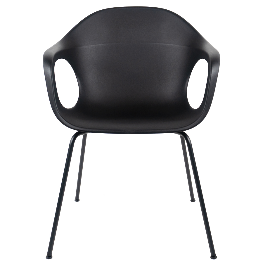 Kristalia ELEPHANTINO Stuhl mit Vierfußgestell Farbe graphit - Front