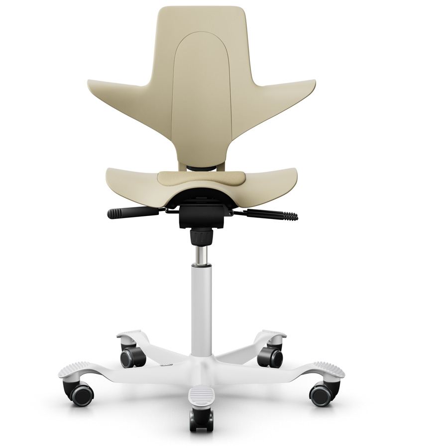 HAG Capisco Puls 8010 Sand mit Kissen Select Light Ochre - Gestell weiss
