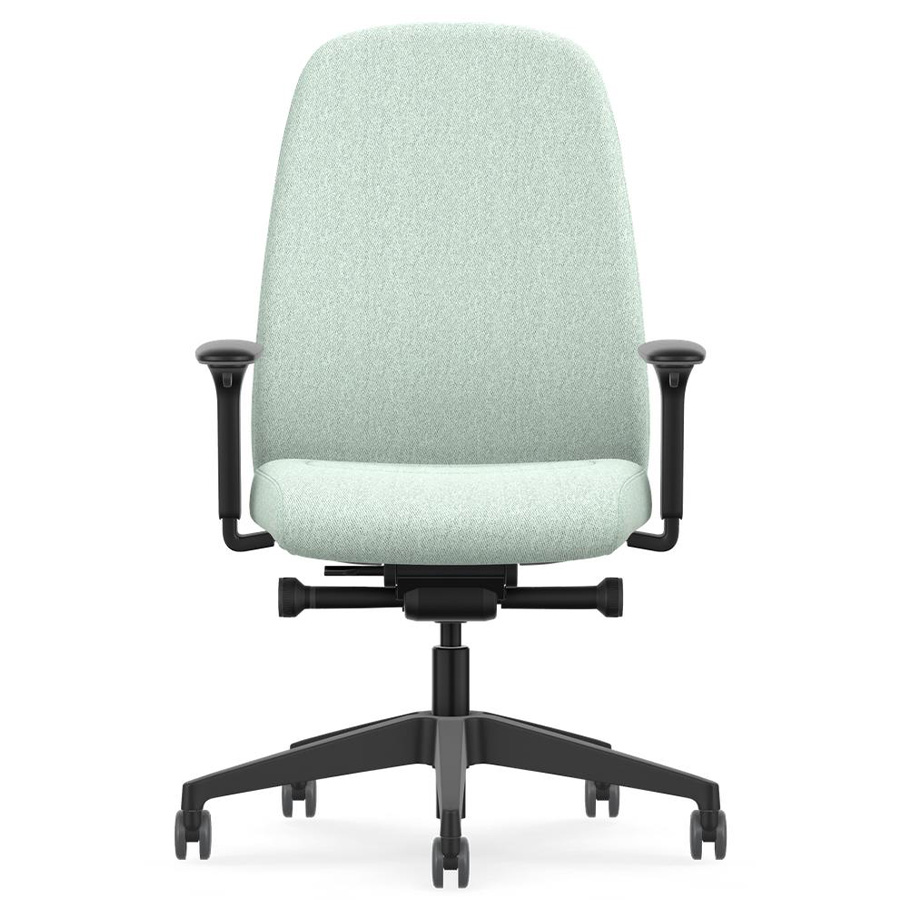 Interstuhl HEJis3 HJ116 Bürostuhl - mit 4D Armlehnen, Kunststoffteile schwarz, Stoff Chili CH14