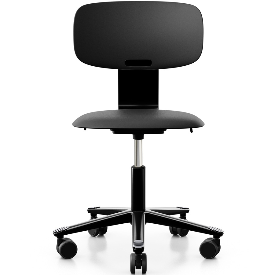 HAG Tion 2100 Bürostuhl schwarz - Sitz u. Rückenschale Kunststoff - Frontansicht