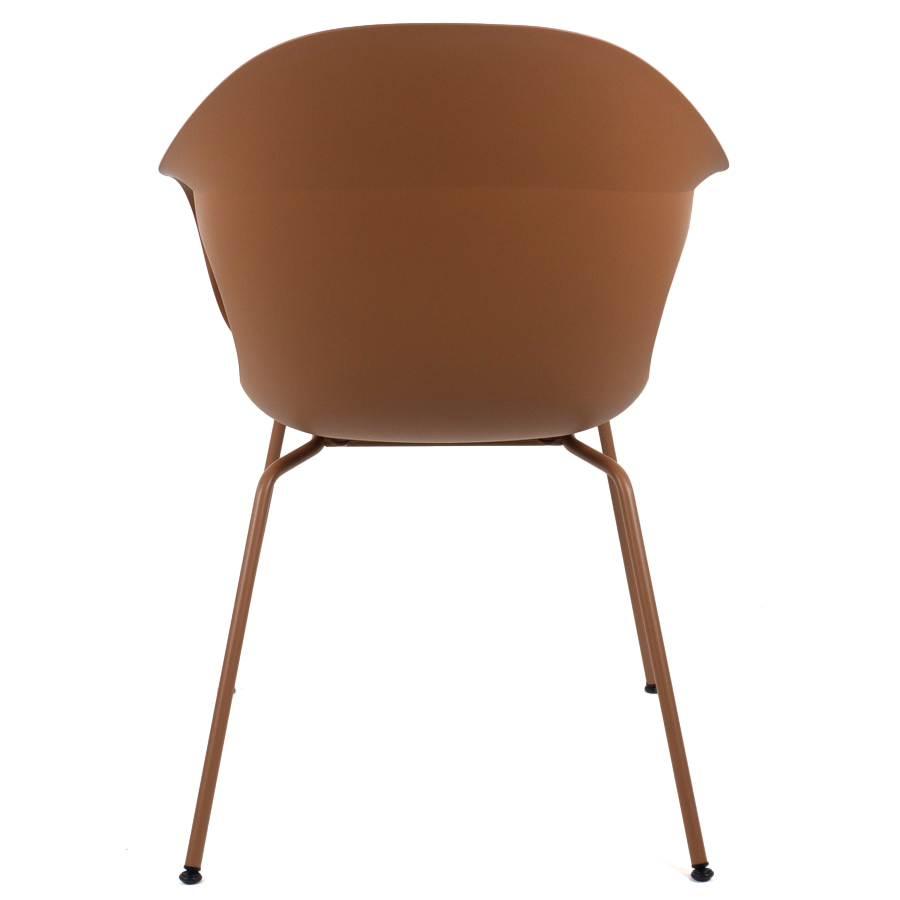 Kristalia ELEPHANTINO Stuhl mit Vierfußgestell Farbe terracotta - Rückseite