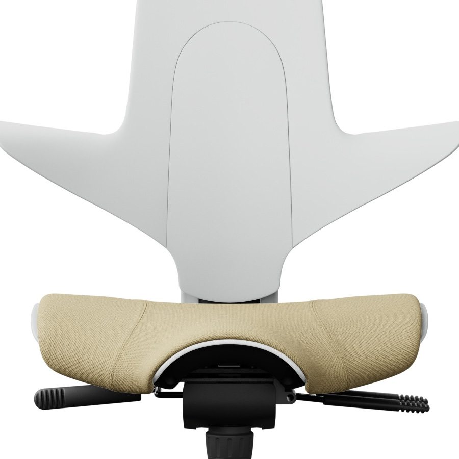 HAG Capisco Puls 8020 weiß mit Polster Select light ochre SC62097 Detail