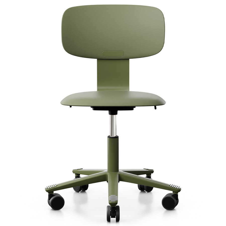 HAG Tion 2100 Bürostuhl Moss Grey- Sitz u. Rückenschale Kunststoff - Frontansicht