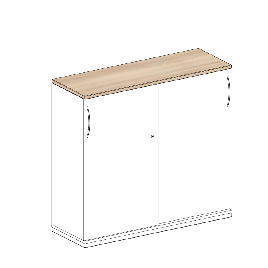 König + Neurath Acta Schiebetürenschrank 3 OH 120x42x110 cm