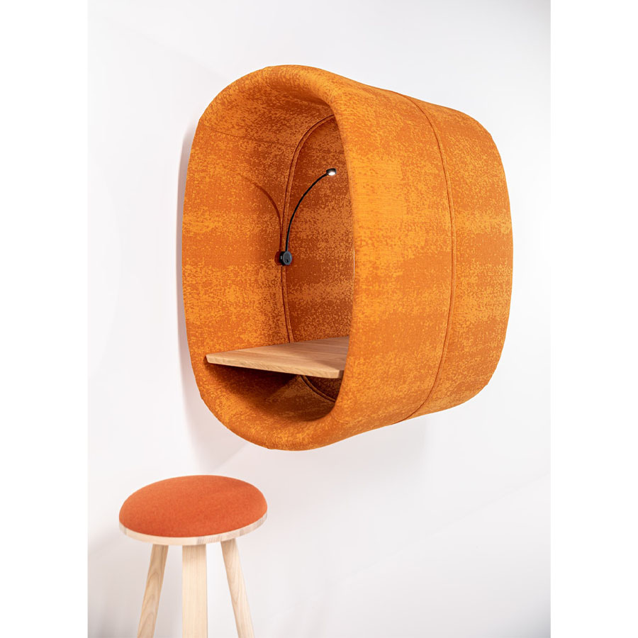 BuzziSpace BuzziRing | Akustik Minibüro | Orange | Beispielbild