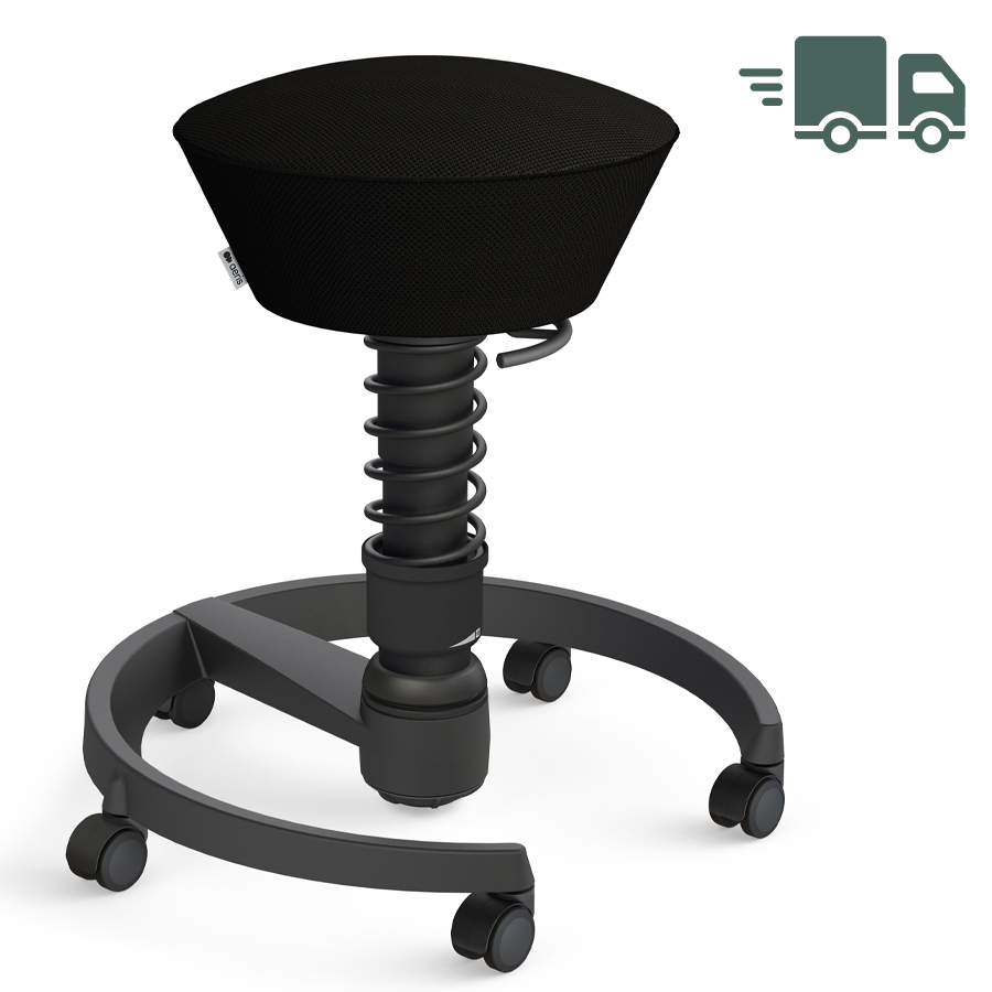 Aeris Swopper Air Mesh-Gewebe Runner schwarz mit Rollen