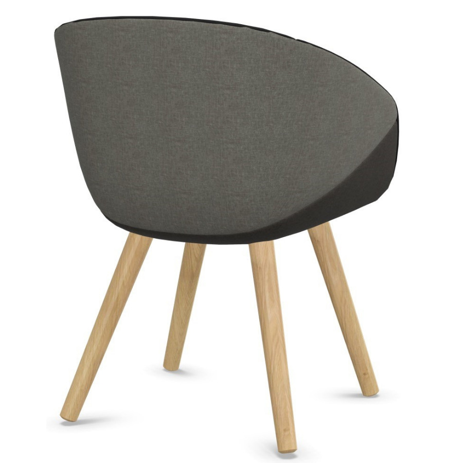 Bejot Oxco OX W 740 Sessel mit Holzbeinen - Rückansicht