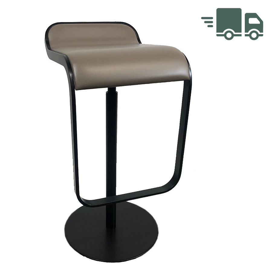 lapalma LEM S80 Barhocker 66-79 cm Leder Schlamm hell C3 Gestell schwarz