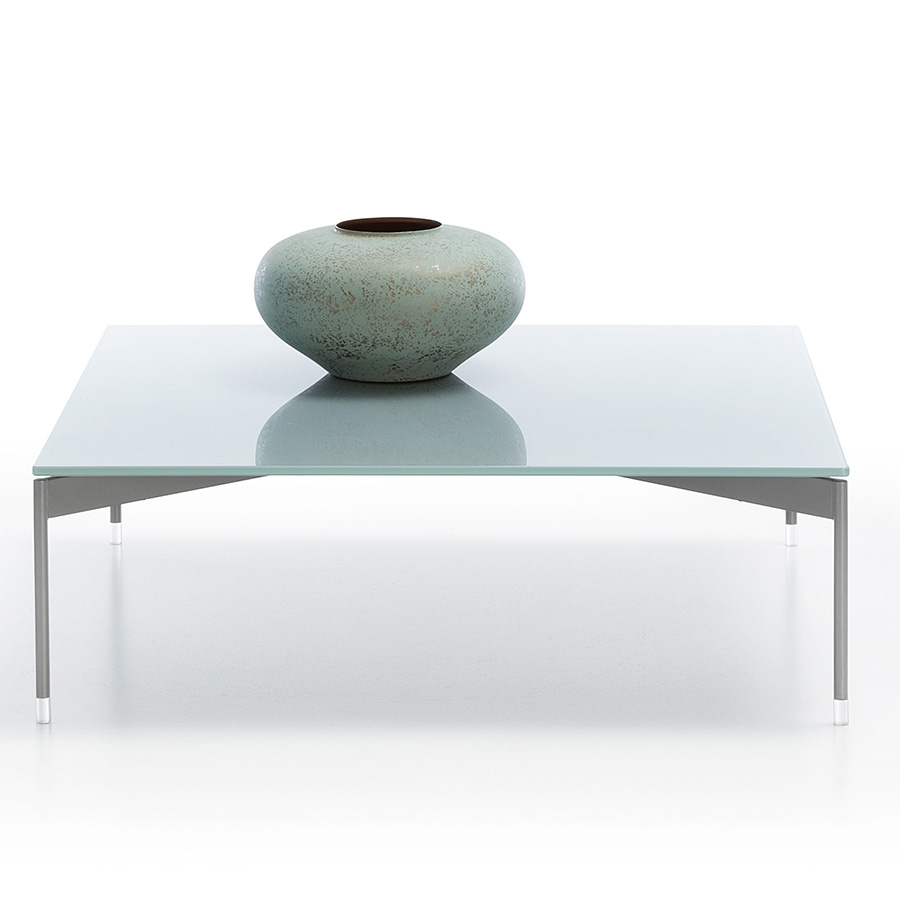 Profim Chic Beistelltisch CS40 mit eckiger Tischplatte Milchglas