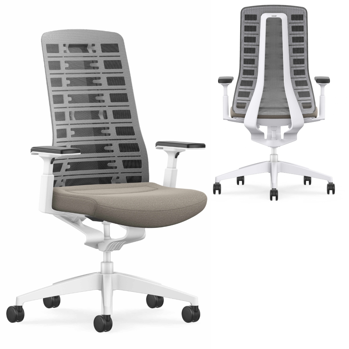 Interstuhl Pure weiß Sitz und Rücken beige