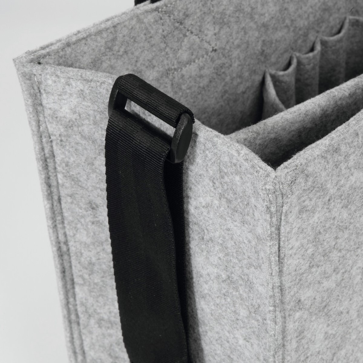 SIGEL Desk Sharing Bag Classic M | Büro Tasche für mobiles Arbeiten | hellgrau