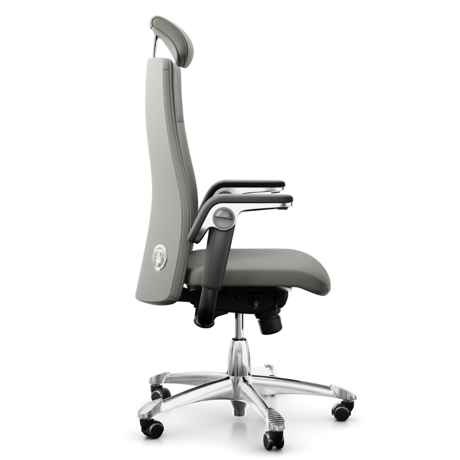 HAG Tribute 9031 Chefsessel Fußkreuz und Gestell komplett poliert - Seitenansicht