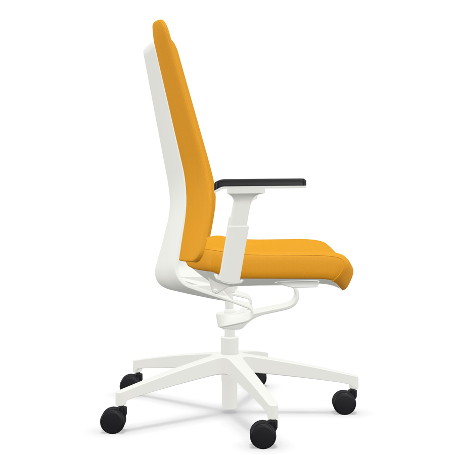 Interstuhl PUREis3 PU113 weiß-maisgelb - Seitenansicht