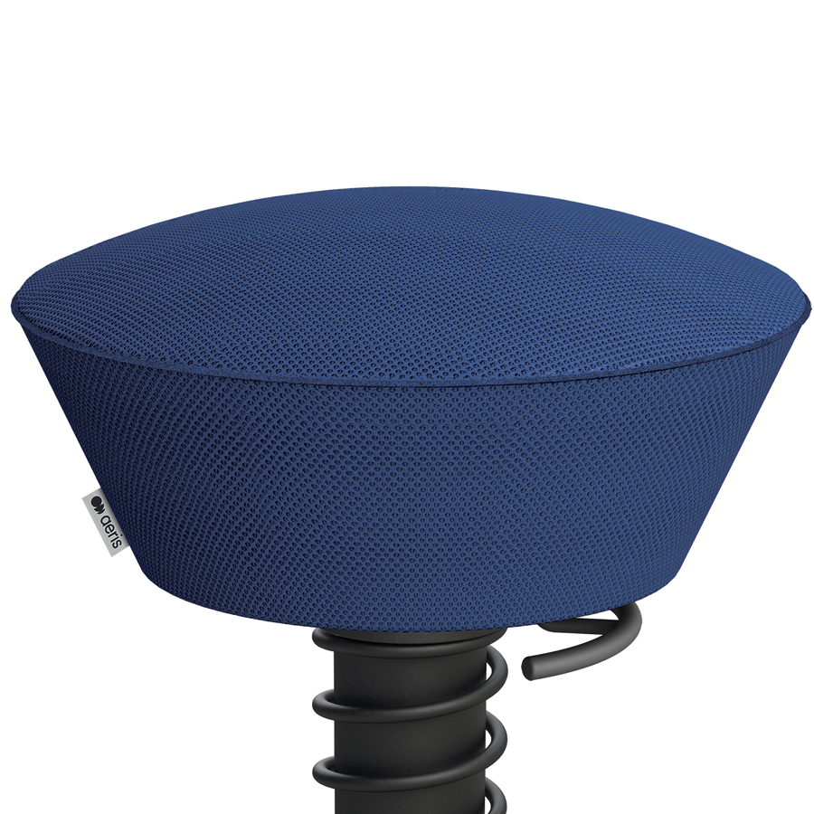 Aeris Swopper Air Mesh-Gewebe Runner blau mit Rollen - Gestell schwarz - Nahaufnahme