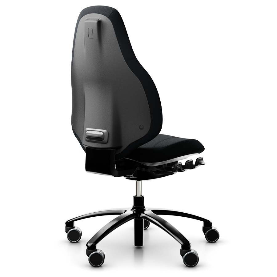 RH Mereo 220 mit hoher Rückenlehne - Stoff select schwarz - Rückansicht