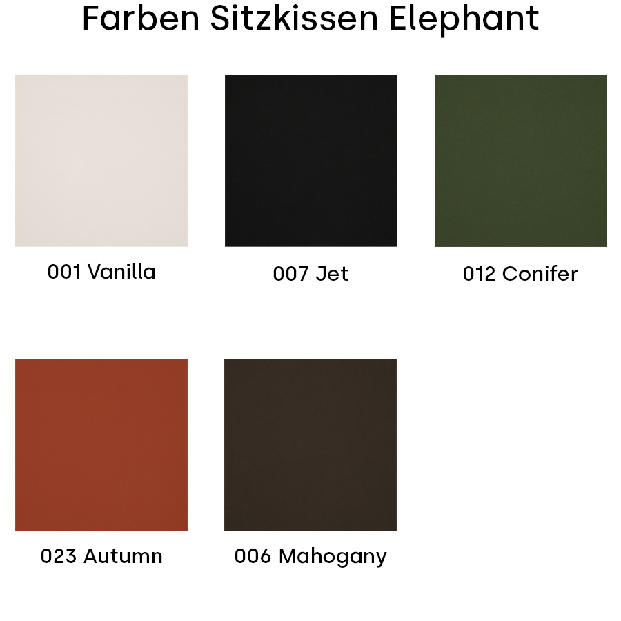 Kristalia Elephant Sitzkissen Farben