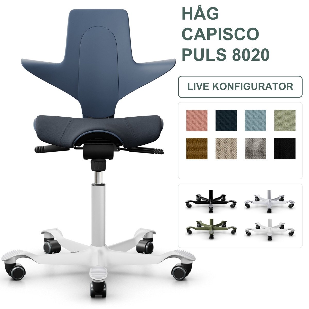 HÅG Capisco Puls 8020 Konfigurator | alle Varianten wählbar