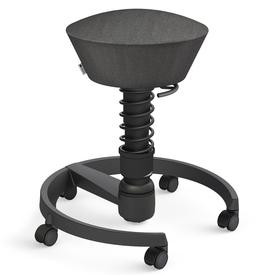 Aeris Swopper Capture Wolle anthrazit meliert - Rollen - Gestell schwarz