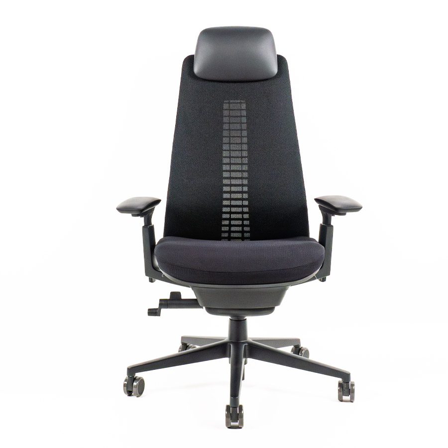 HAWORTH Fern Gamingstuhl | Bis 150 kg | AKTION Black Edition | Frontansicht