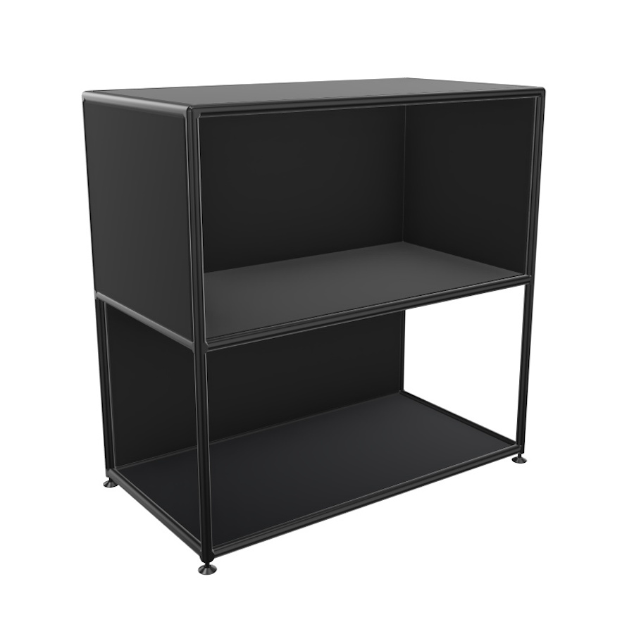 Bosse Lowboard Black Edition Höhe 2 OH Breite 80 cm  in Melamin Schwarz