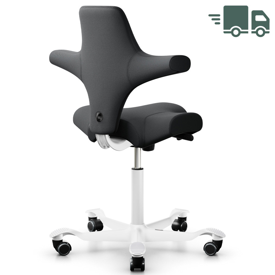 HAG CAPISCO 8106 - Stoff Select 60134 - Gestell weiß - Rückenansicht