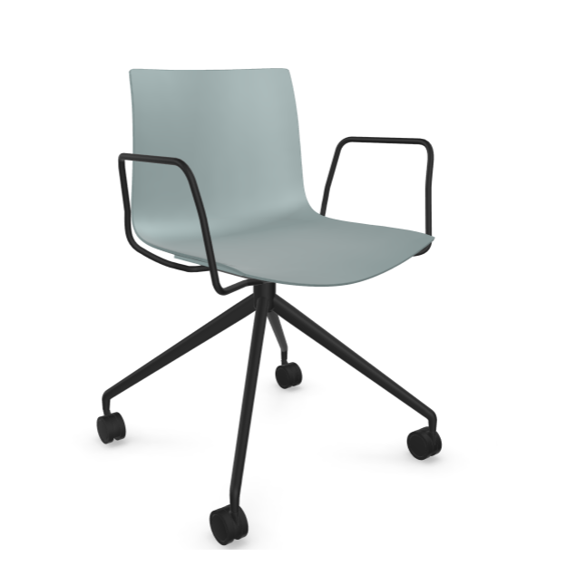 Arper Catifa 46 0369 einfarbig petrol mit Drehgestell schwarz