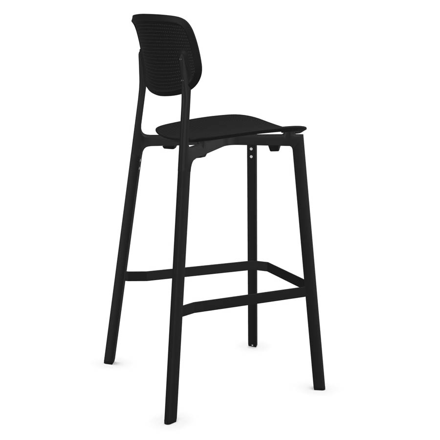 Kristalia COLANDER Barhocker schwarz Seitenansicht