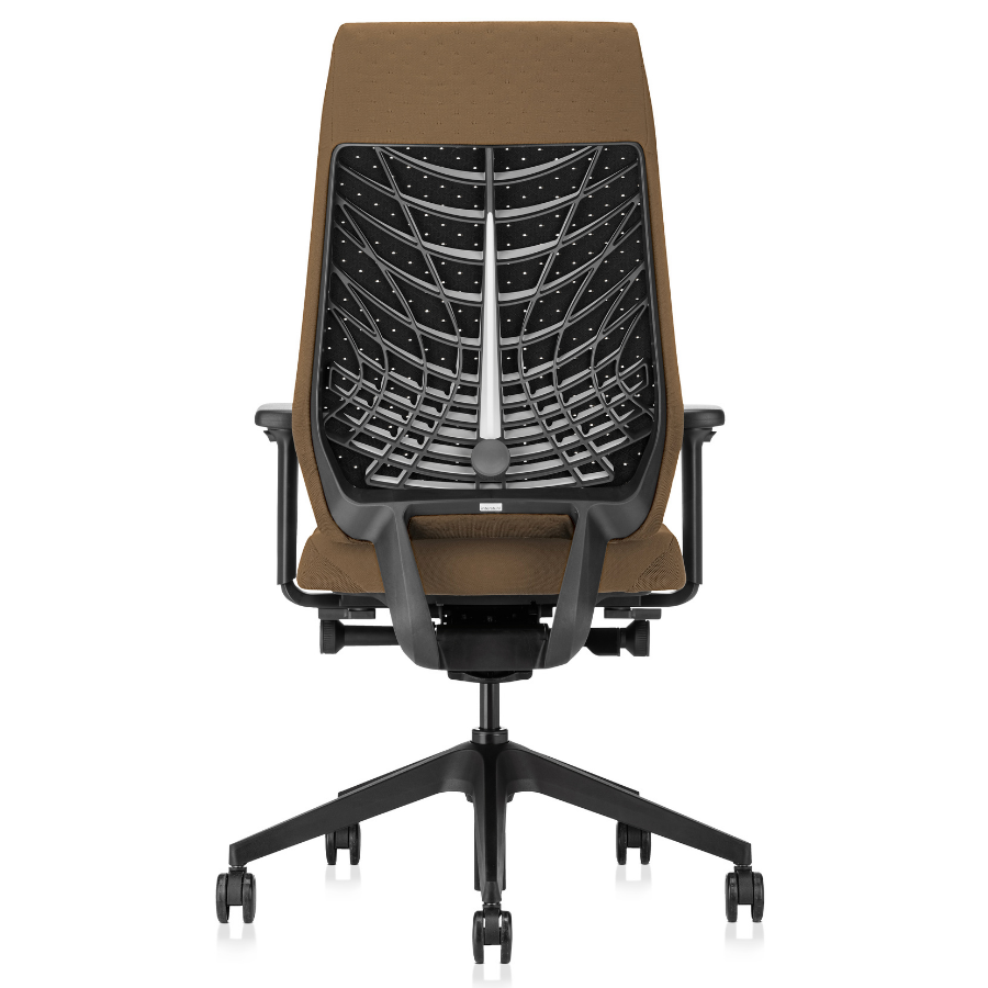 Interstuhl JOYCEis3 JC317 Bürostuhl mit Softback hoch Farbe beigegrau - Rückansicht