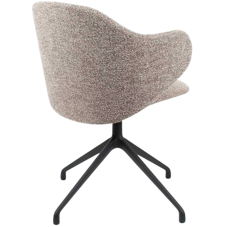 Kristalia Dua Drehgestell schwarz mit Armlehnen