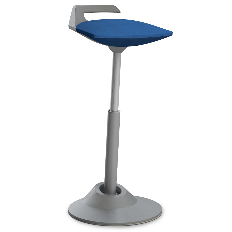 Aeris Muvman Stehhilfe Mikrofaser - Standard-Feder - Gestell grau - Bezugsstoff blau