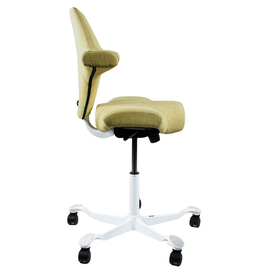 HAG Capisco Remix 0923 gelbgrün - Gestell weiß - Seite