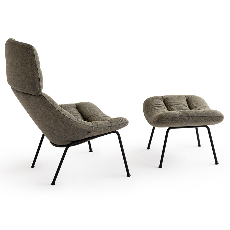 Noti Mishell Soft XL Sessel mit Fußbank Sitzhocker Beispielbild