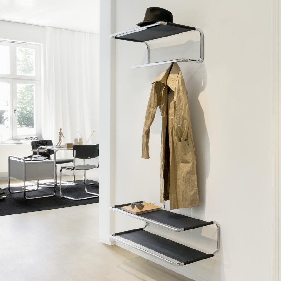 THONET Stahlrohr Garderobe - Hutablage u. Schuhablage - Beispielbild