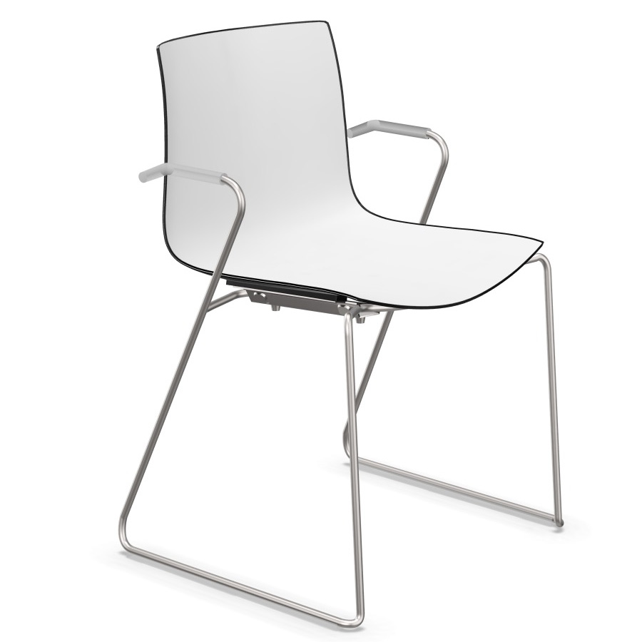 Arper CATIFA 46 0287 bicolor technisches Kufengestell schwarz