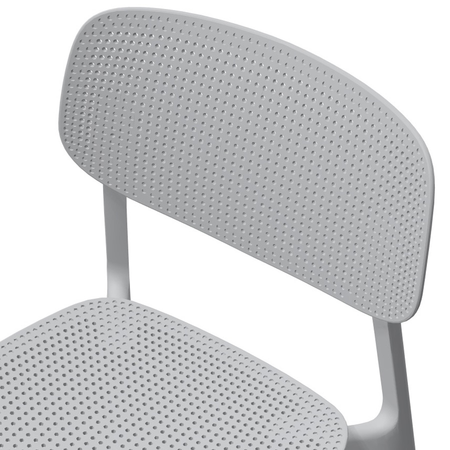 Kristalia COLANDER Chair Hellgrau Nahaufnahme