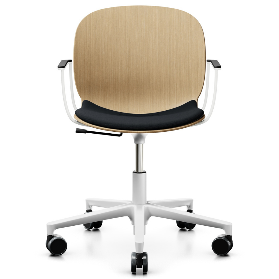 Profim Noor (6075S) Schale Eiche klar Ausführung weiß Alu mit Armlehnen